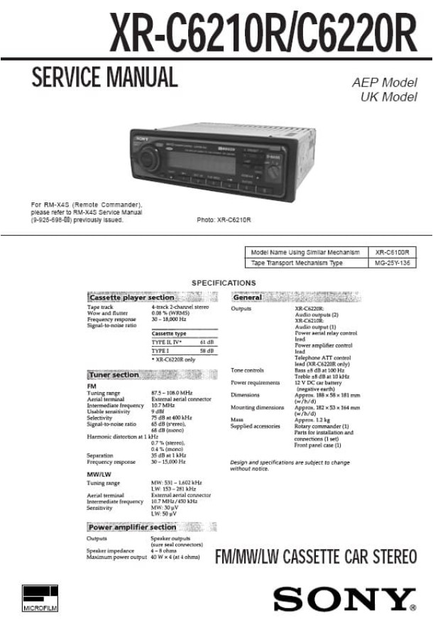 XR-C6210R, XR-C6220R